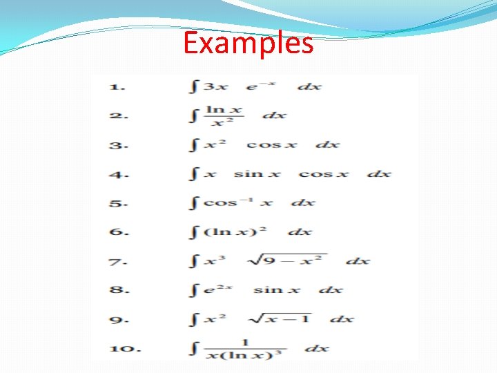Examples Examples