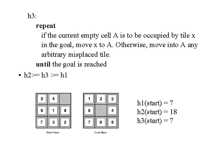 h 3: repeat if the current empty cell A is to be occupied by