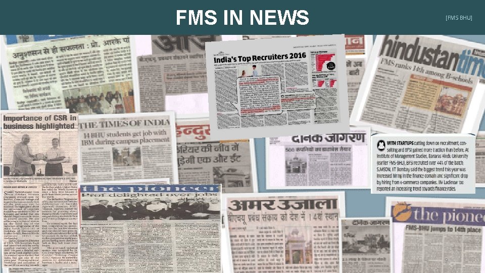 FMS IN NEWS [FMS BHU] 9 