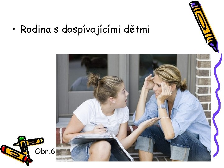 • Rodina s dospívajícími dětmi Obr. 6 • Rodina s dospívajícími dětmi Obr. 6