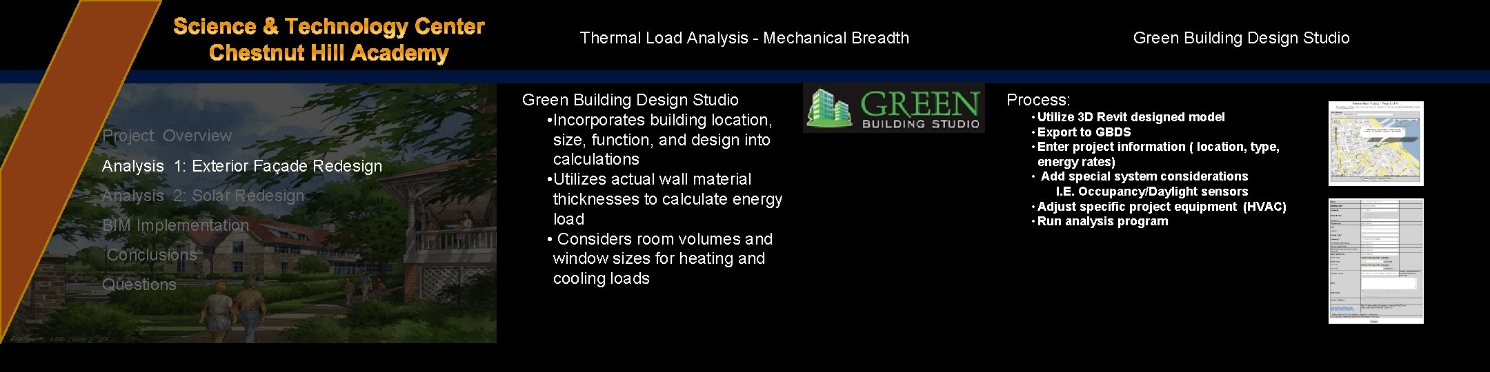 Green Building Design Studio Thermal Load Analysis - Mechanical Breadth Project Overview Analysis 1: