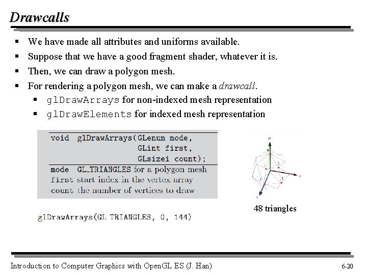 Drawcalls § § We have made all attributes and uniforms available. Suppose that we