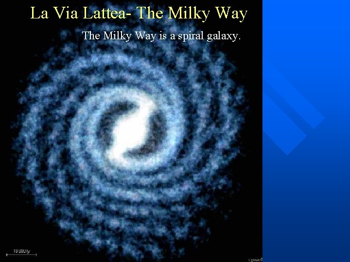 La Via Lattea- The Milky Way is a spiral galaxy. 