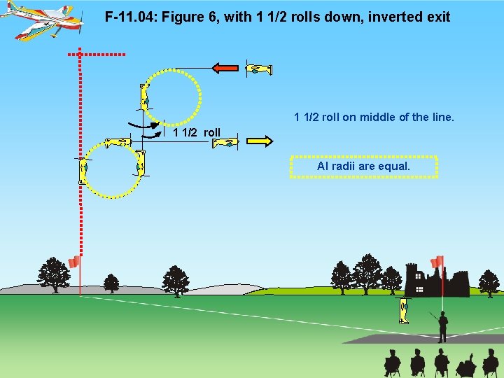 F-11. 04: Figure 6, with 1 1/2 rolls down, inverted exit 1 1/2 roll