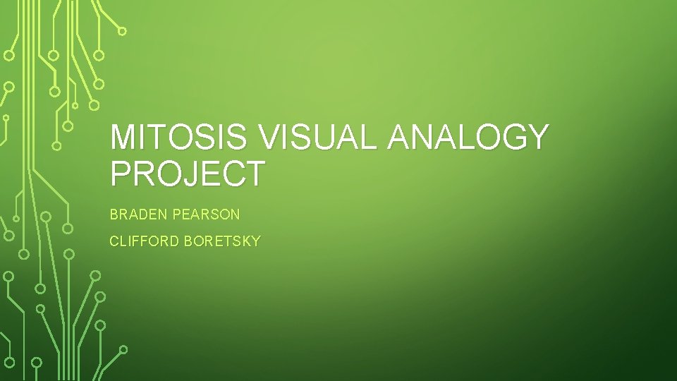 MITOSIS VISUAL ANALOGY PROJECT BRADEN PEARSON CLIFFORD BORETSKY 