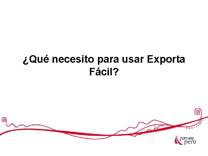 ¿Qué necesito para usar Exporta Fácil? 