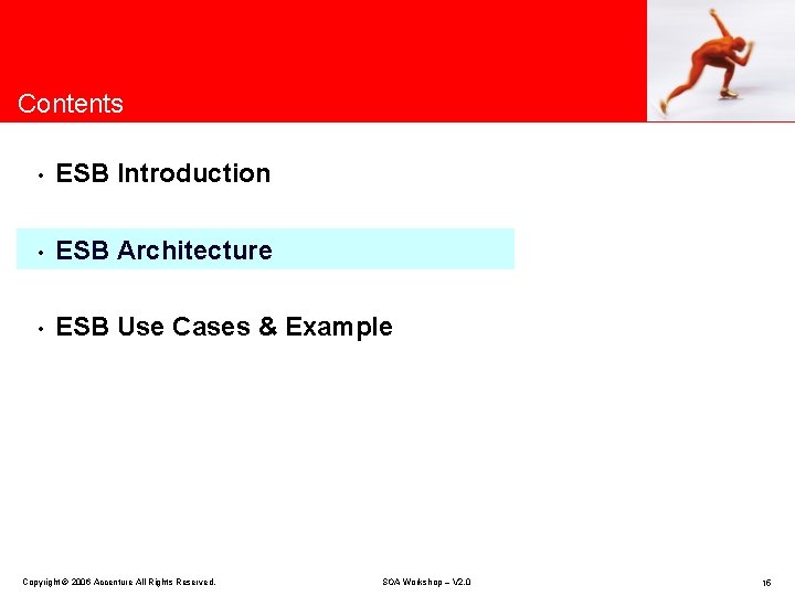 Contents • ESB Introduction • ESB Architecture • ESB Use Cases & Example Copyright