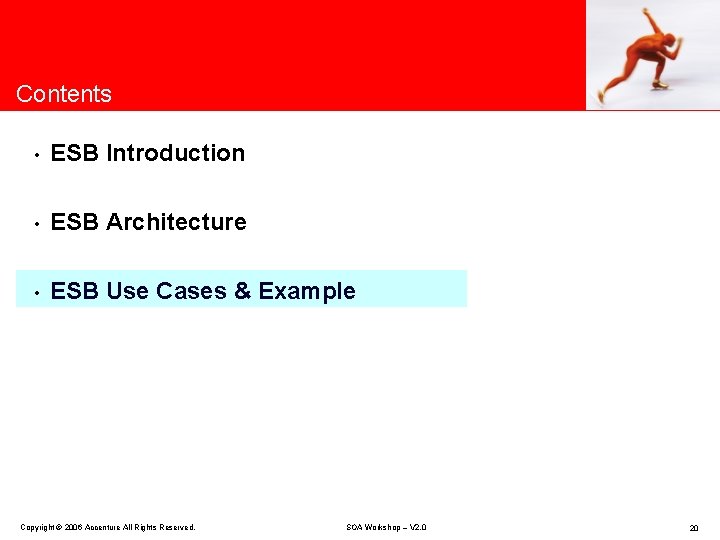 Contents • ESB Introduction • ESB Architecture • ESB Use Cases & Example Copyright