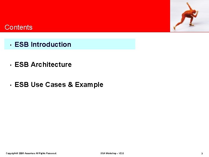 Contents • ESB Introduction • ESB Architecture • ESB Use Cases & Example Copyright