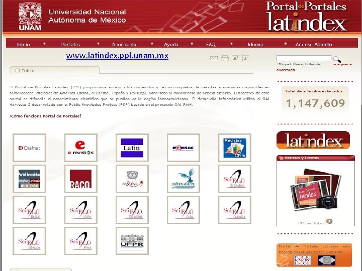 www. latindex. ppl. unam. mx 