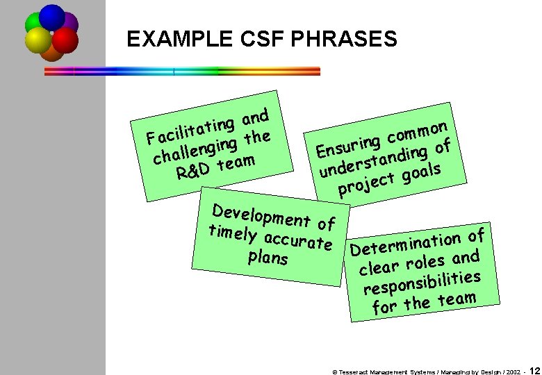 EXAMPLE CSF PHRASES d n a g n ti a t i l i