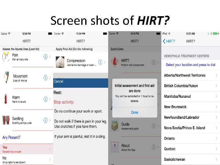 Screen shots of HIRT? 