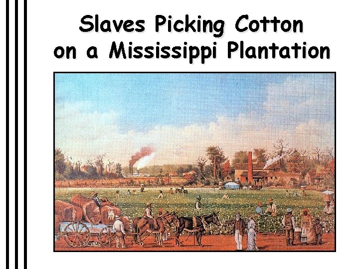 Slaves Picking Cotton on a Mississippi Plantation 
