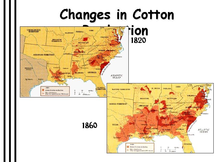 Changes in Cotton Production 1820 1860 