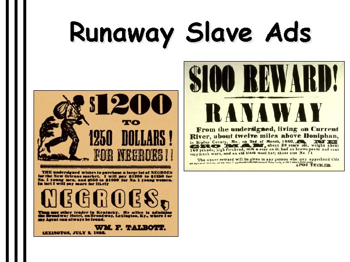 Runaway Slave Ads 