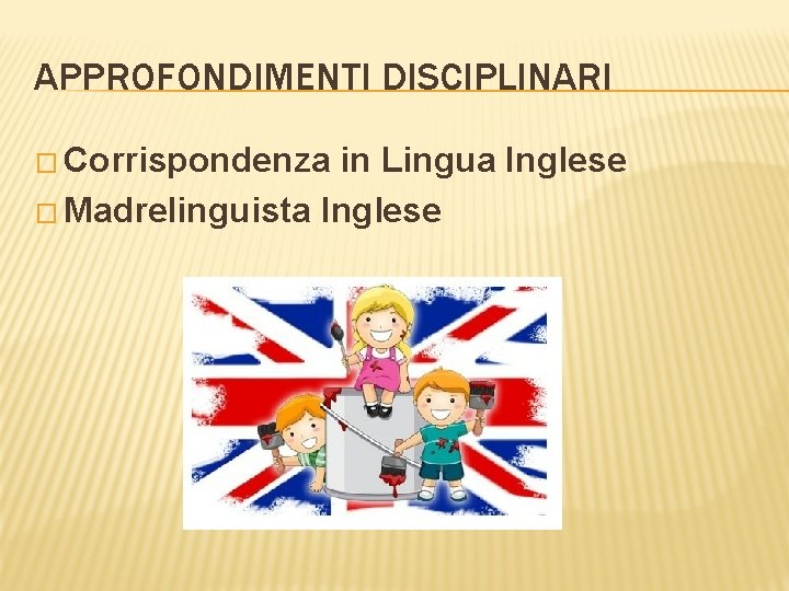APPROFONDIMENTI DISCIPLINARI � Corrispondenza in Lingua Inglese � Madrelinguista Inglese 