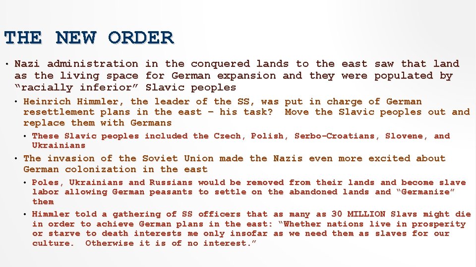 WORLD WAR II 1939 1945 THE HOLOCAUST INTRODUCTION