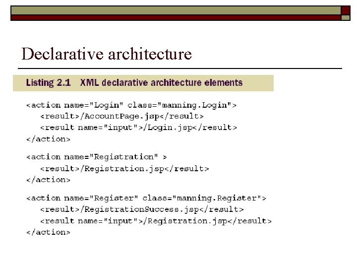Declarative architecture 
