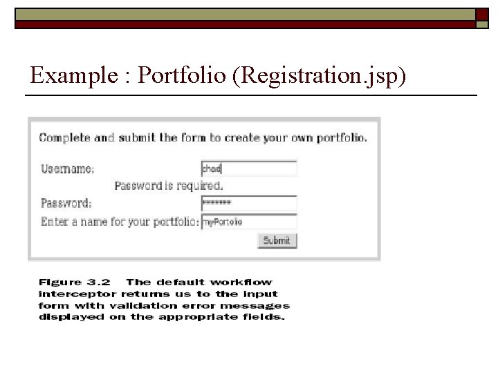Example : Portfolio (Registration. jsp) 