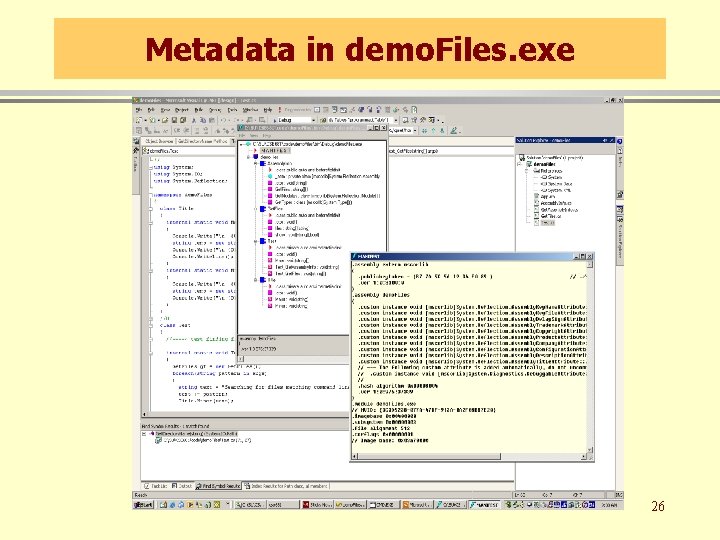 Metadata in demo. Files. exe 26 