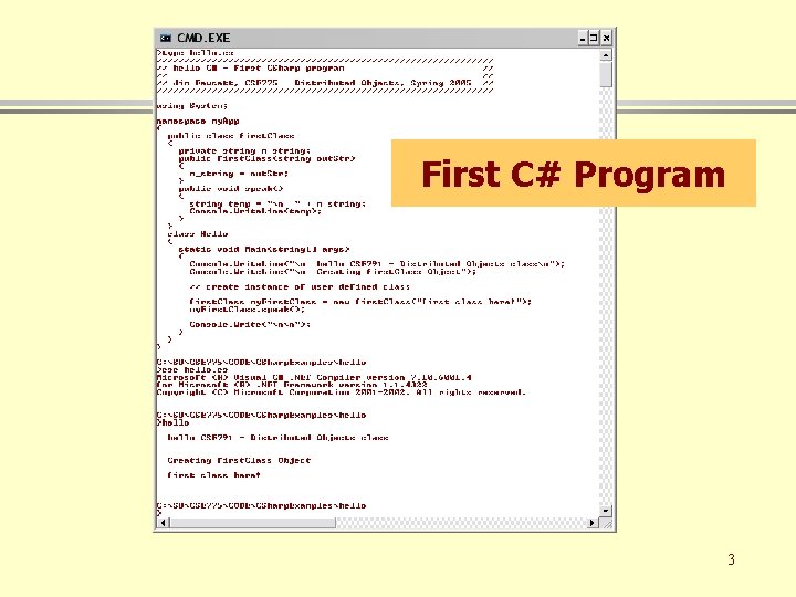 First C# Program 3 