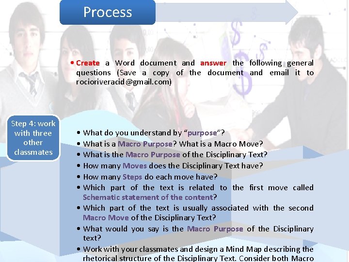 Process • Create a Word document and answer the following general questions (Save a