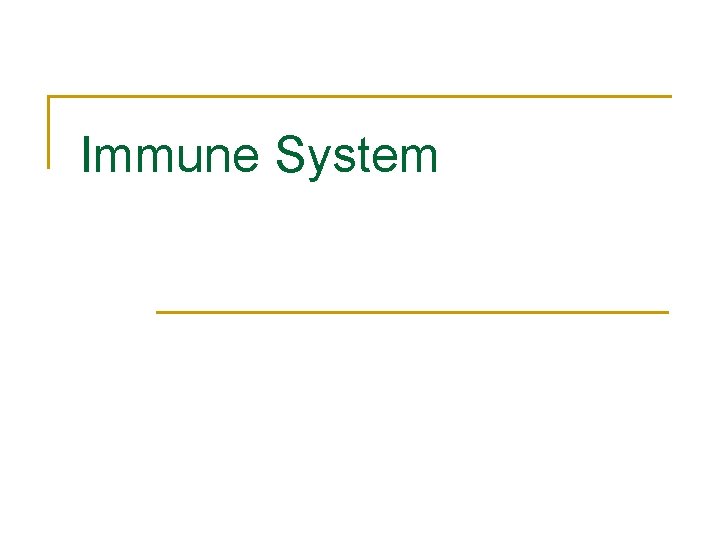 Immune System 