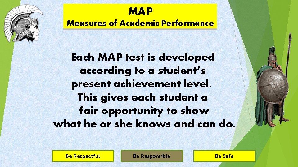 MAP Measures of Academic Performance Each MAP test is developed according to a student’s