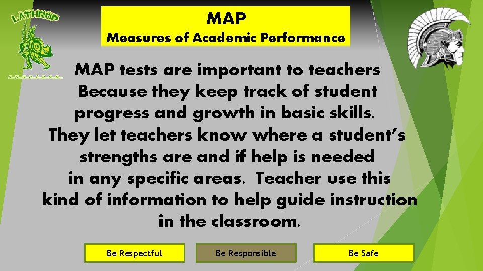 MAP Measures of Academic Performance MAP tests are important to teachers Because they keep