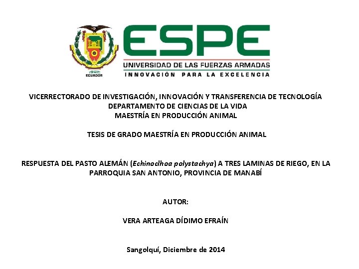VICERRECTORADO DE INVESTIGACIN INNOVACIN Y TRANSFERENCIA DE TECNOLOGA