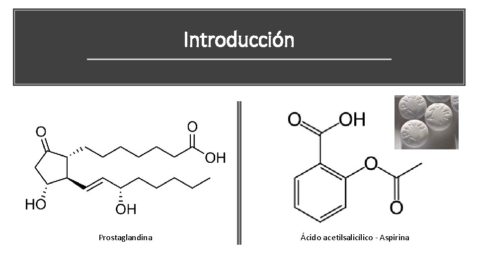 Introducción Prostaglandina Ácido acetilsalicílico - Aspirina 