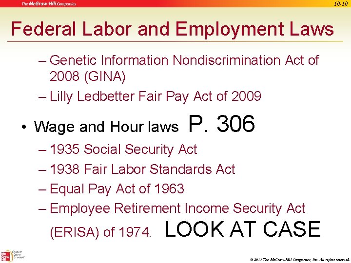 10 -10 Federal Labor and Employment Laws – Genetic Information Nondiscrimination Act of 2008