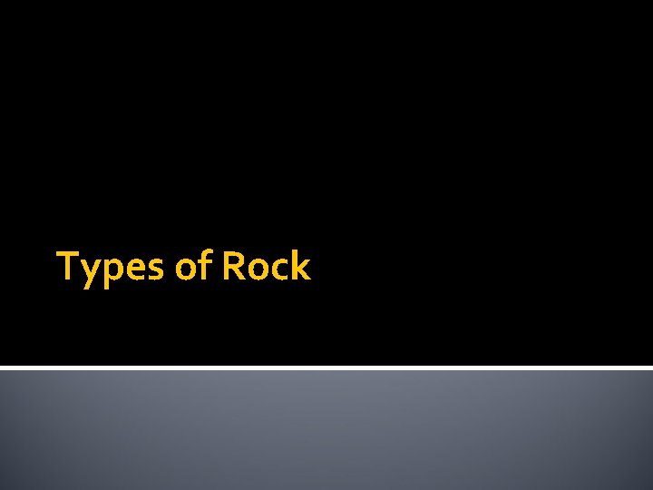 Types of Rock 