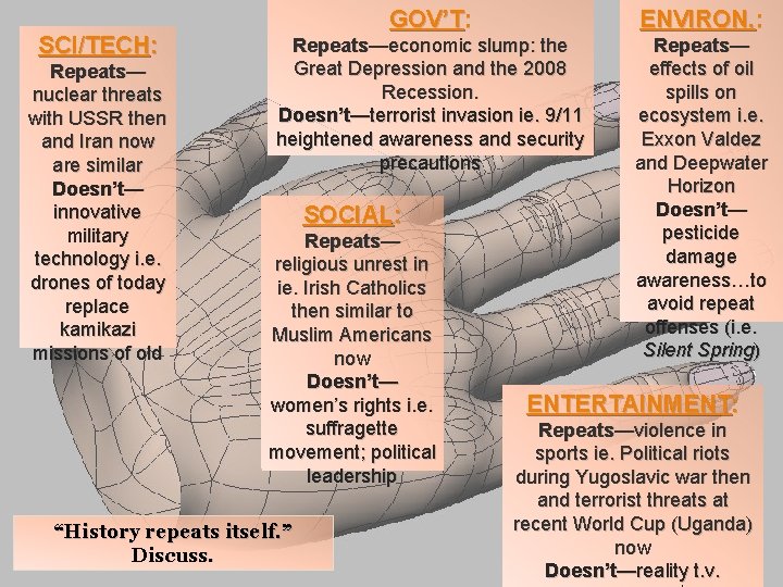 SCI/TECH: Repeats— nuclear threats with USSR then and Iran now are similar Doesn’t— innovative