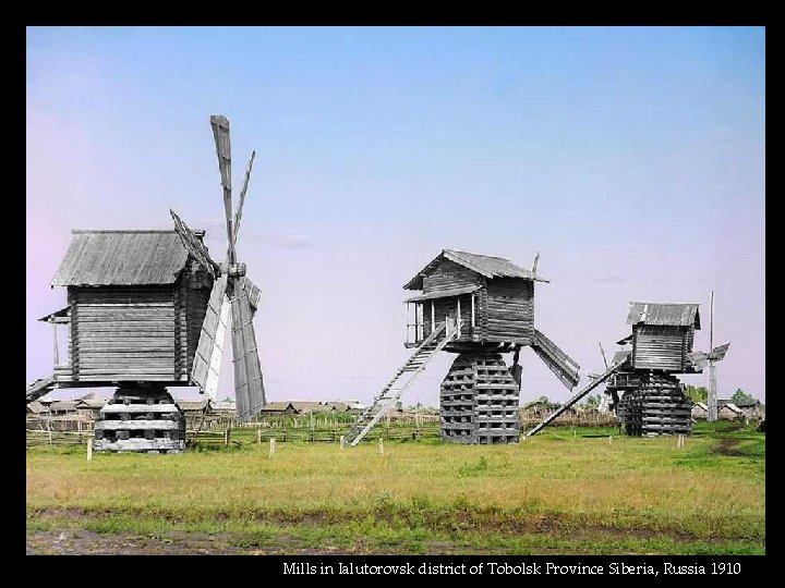 Mills in Ialutorovsk district of Tobolsk Province Siberia, Russia 1910 