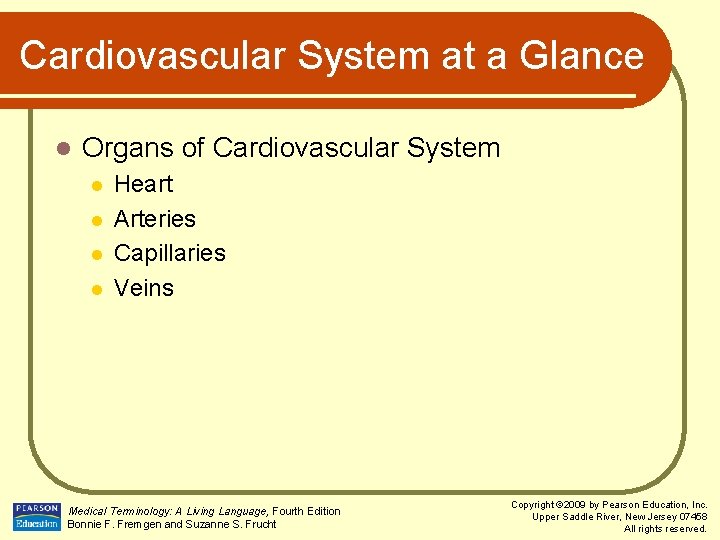 Cardiovascular System at a Glance l Organs of Cardiovascular System l l Heart Arteries