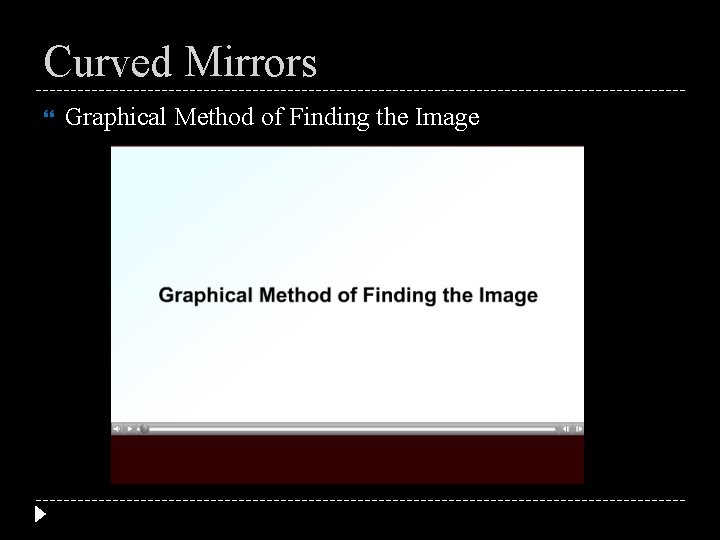 Curved Mirrors Graphical Method of Finding the Image 