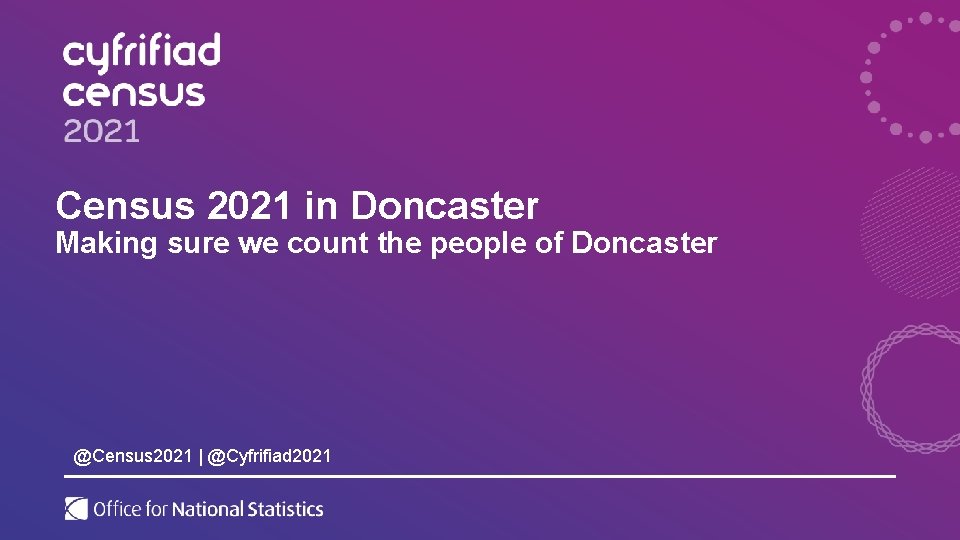 Census 2021 in Doncaster Making sure we count the people of Doncaster @Census 2021