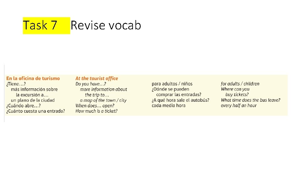 Task 7 Revise vocab 