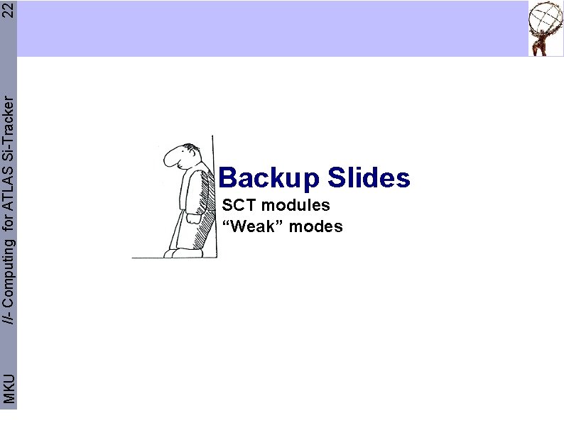 MKU //- Computing for ATLAS Si-Tracker Backup Slides SCT modules “Weak” modes 22 