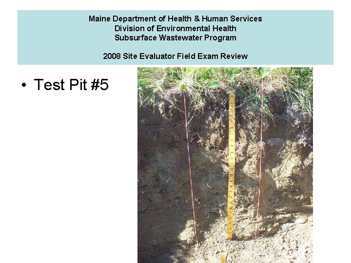 Maine Department of Health & Human Services Division of Environmental Health Subsurface Wastewater Program