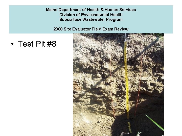 Maine Department of Health & Human Services Division of Environmental Health Subsurface Wastewater Program