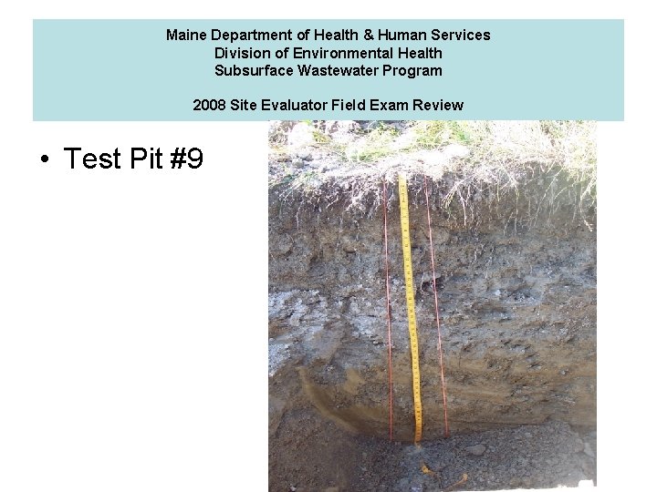 Maine Department of Health & Human Services Division of Environmental Health Subsurface Wastewater Program