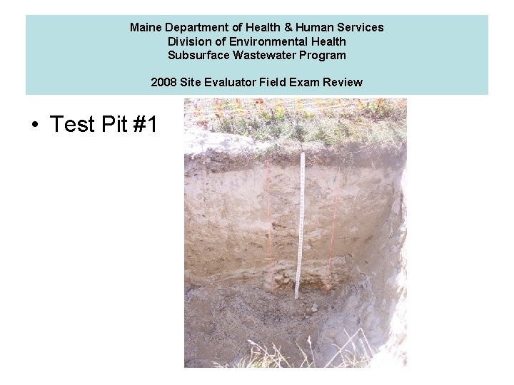 Maine Department of Health & Human Services Division of Environmental Health Subsurface Wastewater Program Maine Department of Health & Human Services Division of Environmental Health Subsurface Wastewater Program