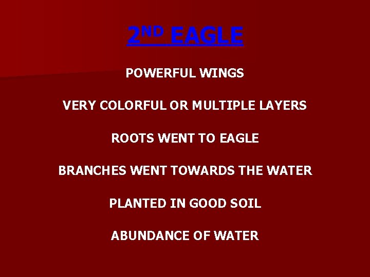 2 ND EAGLE POWERFUL WINGS VERY COLORFUL OR MULTIPLE LAYERS ROOTS WENT TO EAGLE