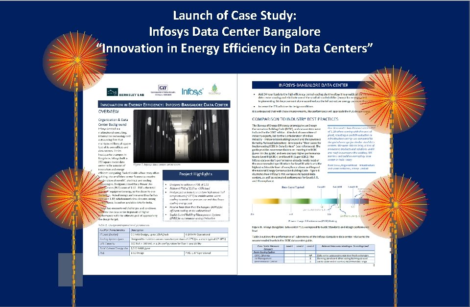 Launch of Case Study: Infosys Data Center Bangalore “Innovation in Energy Efficiency in Data