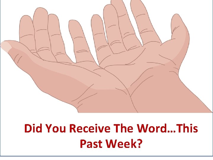 Did You Receive The Word…This Past Week? 