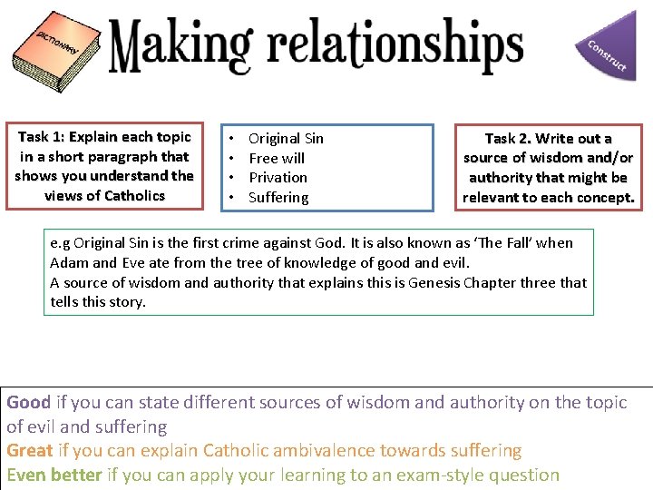 Task 1: Explain each topic in a short paragraph that shows you understand the