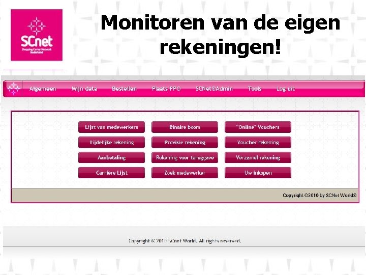 Monitoren van de eigen rekeningen! 