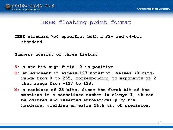 IEEE floating point format IEEE standard 754 specifies both a 32 - and 64